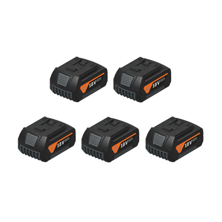 Pack de 5 Batteries Li-ion GBA 18V 4 Ah AS FEIN