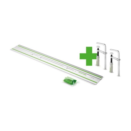Rail de guidage FS/2-KP 1400 mm + 2 serre-joints FSZ 120 FESTOOL