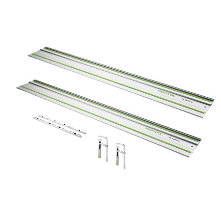 Set de 2 rails de guidage 1400 mm + raccord FSV/2 + serre-joints FZ 120 FESTOOL