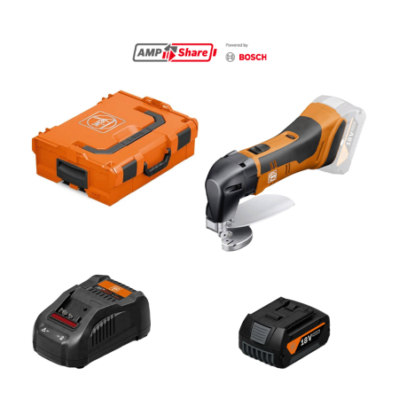 Cisaille tôle 18V ABLS 18 1,6 E AS + 1 batterie GBA 18V 4 Ah AS + 1 chargeur GAL 1880 CV AS FEIN
