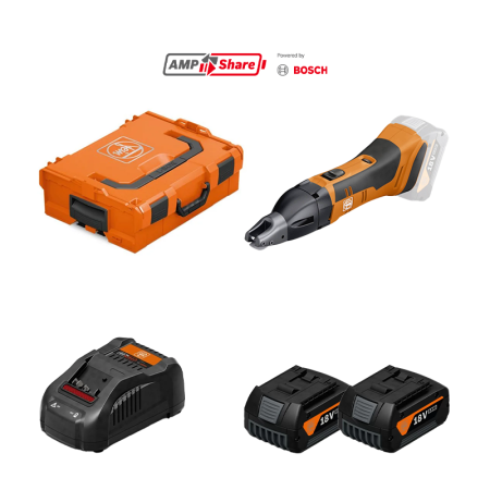 Cisaille ABSS 18 1,6 E AS + 2 batteries GBA 18V 4 Ah AS + 1 chargeur GAL 1880 CV AS FEIN