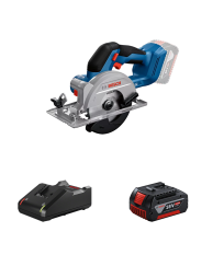 Scie circulaire Ø140 mm GKS 18V-51 + 1 batterie GBA 18V 4 Ah + Chargeur GAL 18V-40 BOSCH