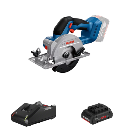 Scie circulaire Ø140 mm GKS 18V-51 + 1 batterie ProCore 18V 4 Ah + Chargeur GAL 18V-40 BOSCH