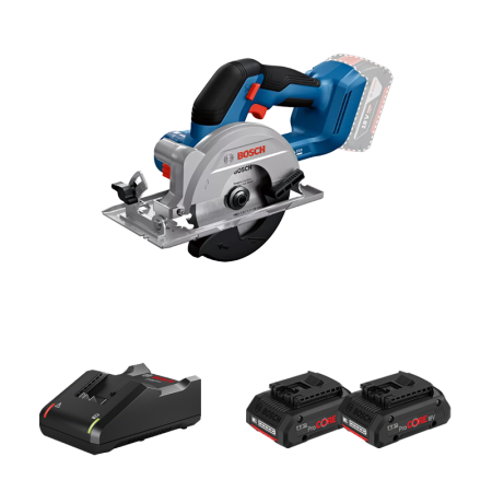 Scie circulaire Ø140 mm GKS 18V-51 + 2 batteries ProCore 18V 4 Ah + Chargeur GAL 18V-40 BOSCH