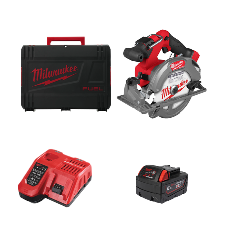 Scie circulaire Ø165 mm 18V M18 FCS552-0X + 1 batterie 18V 5 Ah + chargeur M12-18 FC MILWAUKEE