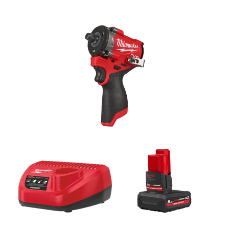 Boulonneuse compacte ½ 12V M12 FCIWF12G3-0 + 1 batterie 12V 5 Ah + Chargeur C12C MILWAUKEE