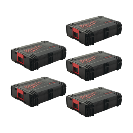 Lot de 5 malettes de rangement HD Box 1 MILWAUKEE