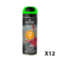 Lot de 12 Traceurs de chantier Fluo TP Vert 650ml SOPPEC