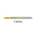 Lot de 5 lames de scie sauteuse bois coupe fine S 75/2,5 R/5 FESTOOL