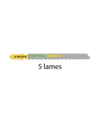 Lot de 5 lames de scie sauteuse bois coupe fine S 75/2,5 R/5 FESTOOL