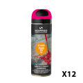 Lot de 12 Traceurs de chantier Fluo TP Cerise 650ml SOPPEC