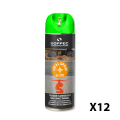 Lot de 12 Traceurs de chantier fluorescent 360° IDEAL SPRAY Vert SOPPEC