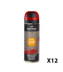 Lot de 12 Traceurs de chantier non fluorescent S MARK Rouge SOPPEC