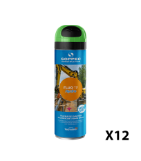 Lot de 12 Traceurs de chantier à l'eau très fluorescent FLUO TP HYDRO Vert SOPPEC