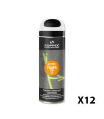 Lot de 12 Traceurs de chantier fluorescent TEMPO TP Blanc SOPPEC
