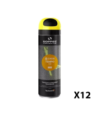 Lot de 12 Traceurs de chantier fluorescent TEMPO TP Jaune SOPPEC