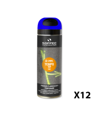 Lot de 12 Traceurs de chantier fluorescent TEMPO TP Bleu SOPPEC