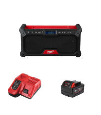 Radio de chantier 18V M18 RADDAB+G2-0 + 1 batterie 18V 5 Ah + chargeur M12-18 FC MILWAUKEE