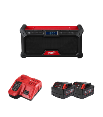 Radio de chantier 18V M18 RADDAB+G2-0 + 2 batteries 18V 5 Ah + chargeur M12-18 FC MILWAUKEE
