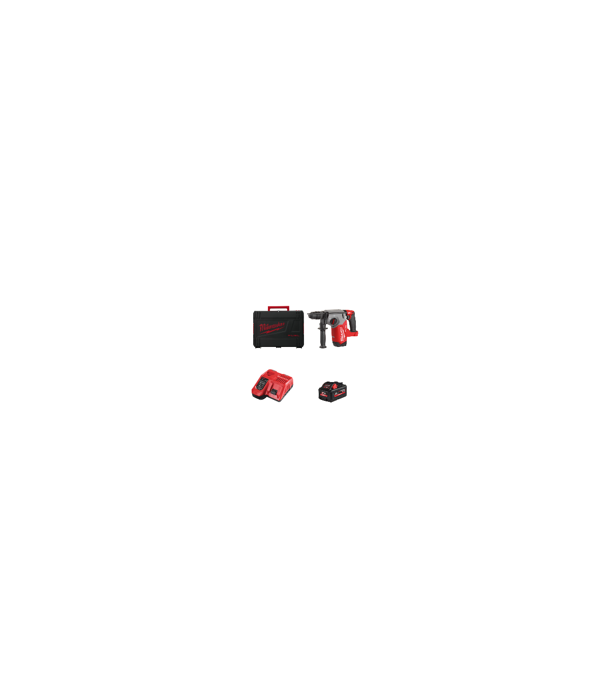 Perforateur SDS-Plus M18 FHX-0X + 1 batterie 18V 5,5 Ah + chargeur M12-18 FC MILWAUKEE