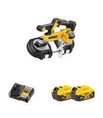 Scie à ruban 18V DCS378N-XJ + 2 batteries 18V 5 Ah + 1 chargeur DCB1104-QW DEWALT