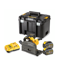 Scie plongeante Ø165 mm 54V DCS520NT-XJ + 2 batteries 18/54V 6-2Ah + 1 chargeur DCB118-QW DEWALT