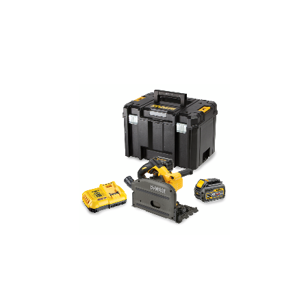Scie plongeante Ø165 mm 54V DCS520NT-XJ + 1 batterie 18/54V 6-2Ah + 1 chargeur DCB118-QW DEWALT