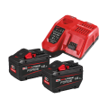 Pack 2 batteries 18V 12 Ah M18 HB12 + chargeur rapide M12-18 FC MILWAUKEE
