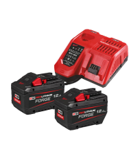 Pack 2 batteries 18V 12 Ah M18 HB12 + chargeur rapide M12-18 FC MILWAUKEE