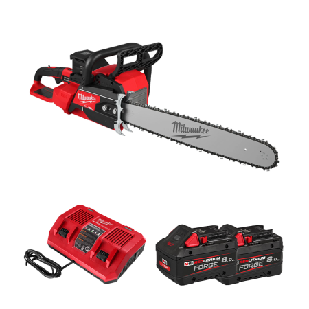 Tronçonneuse à double batterie 50 cm M18 F2CHS50-0 + 2 batteries FB8 18V 8 Ah + chargeur DFC MILWAUKEE
