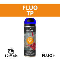 Traceur de chantier Fluo TP Bleu 650ml SOPPEC