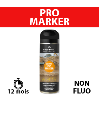 Traceur de chantier non fluorescent Pro Marker Noir 650ml SOPPEC