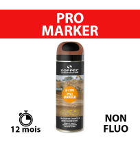 Traceur de chantier non fluorescent Pro Marker Marron 650ml SOPPEC