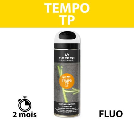 Traceur de chantier fluorescent TEMPO TP Blanc SOPPEC