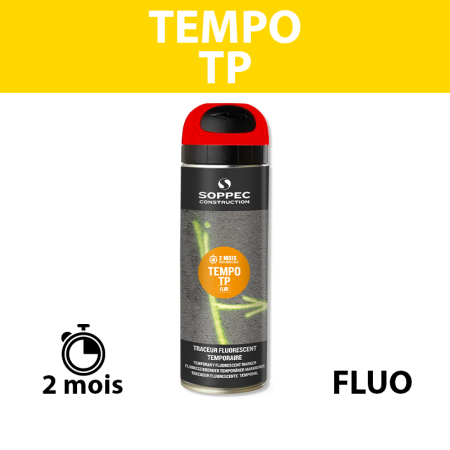 Traceur de chantier fluorescent TEMPO TP Rouge SOPPEC
