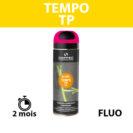 Traceur de chantier fluorescent TEMPO TP Cerise SOPPEC