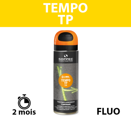 Traceur de chantier fluorescent TEMPO TP Orange SOPPEC