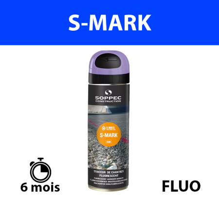 Traceur de chantier fluorescent S MARK Violet SOPPEC