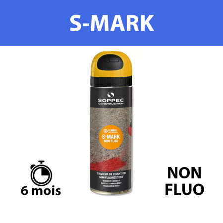 Traceur de chantier non fluorescent S MARK Jaune SOPPEC