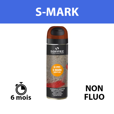 Traceur de chantier non fluorescent S MARK Marron SOPPEC