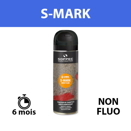 Traceur de chantier non fluorescent S MARK Noir SOPPEC