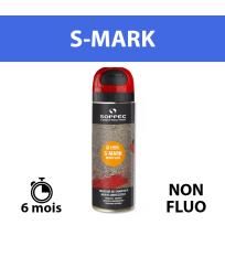 Traceur de chantier non fluorescent S MARK Rouge SOPPEC