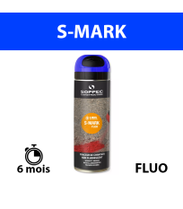 Traceur de chantier fluorescent S MARK Bleu SOPPEC