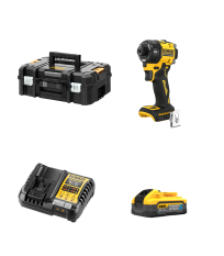 Visseuse à chocs hydraulique 18V DCF870NT-XJ + 1 batterie 18V 5 Ah PowerStack + 1 Chargeur DCB1104-QW DEWALT