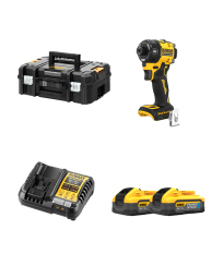 Visseuse à chocs hydraulique 18V DCF870NT-XJ + 2 batteries 18V 5 Ah PowerStack + 1 Chargeur DCB1104-QW DEWALT