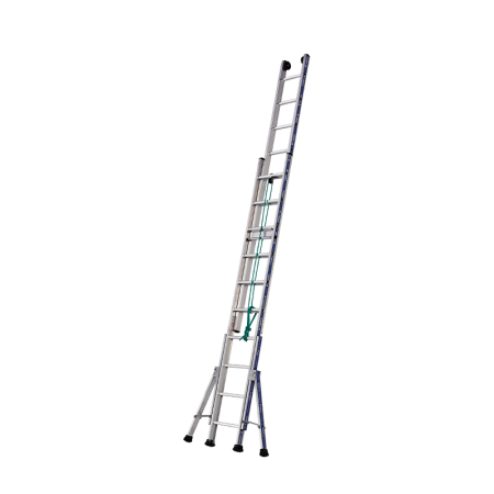 Échelle Platinium 300 coulisse à corde 2 plans 7,79m Aluminium TUBESCA-COMABI