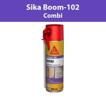 Mousse polyuréthanne expansive Sika Boom-102 Combi Blanc 500ml SIKA
