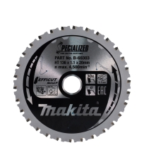 Lame carbure de scie circulaire "Specialized'' Métal Ø136 mm MAKITA