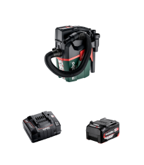Aspirateur 18V AS 18 L PC Compact + 1 batterie 18V 5,2 Ah + Chargeur rapide ASC 145 METABO