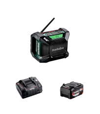 Radio de chantier 12/18V R 12-18 DAB+ BT + 1 batterie 18V 5,2 Ah + Chargeur rapide ASC 145 METABO